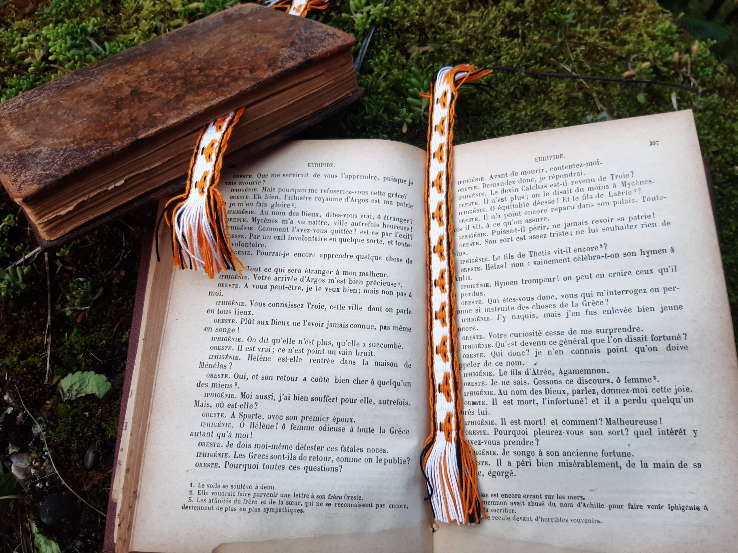 marque page renard dans un livre ouvert