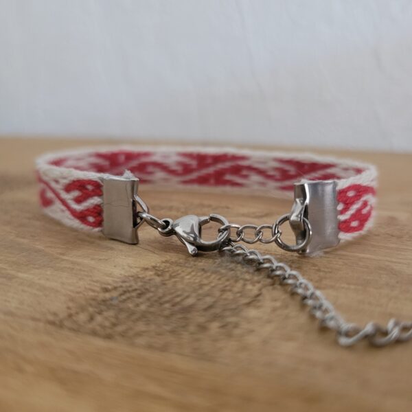 photo d'un bracelet Dragons de Dublin blanc et rouge