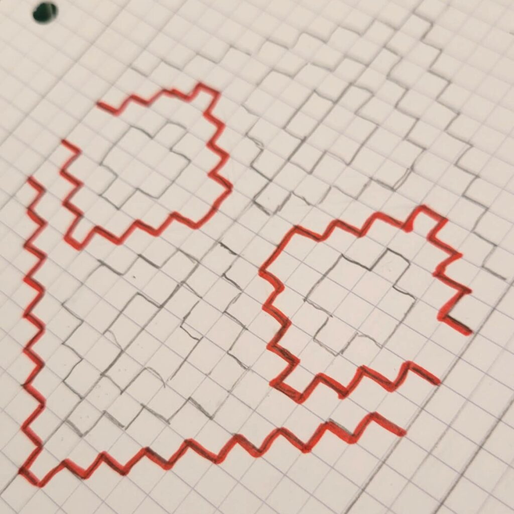 photo des études réalisés dans le cadre de la reproduction du galon de Saint Césaire d'Arles