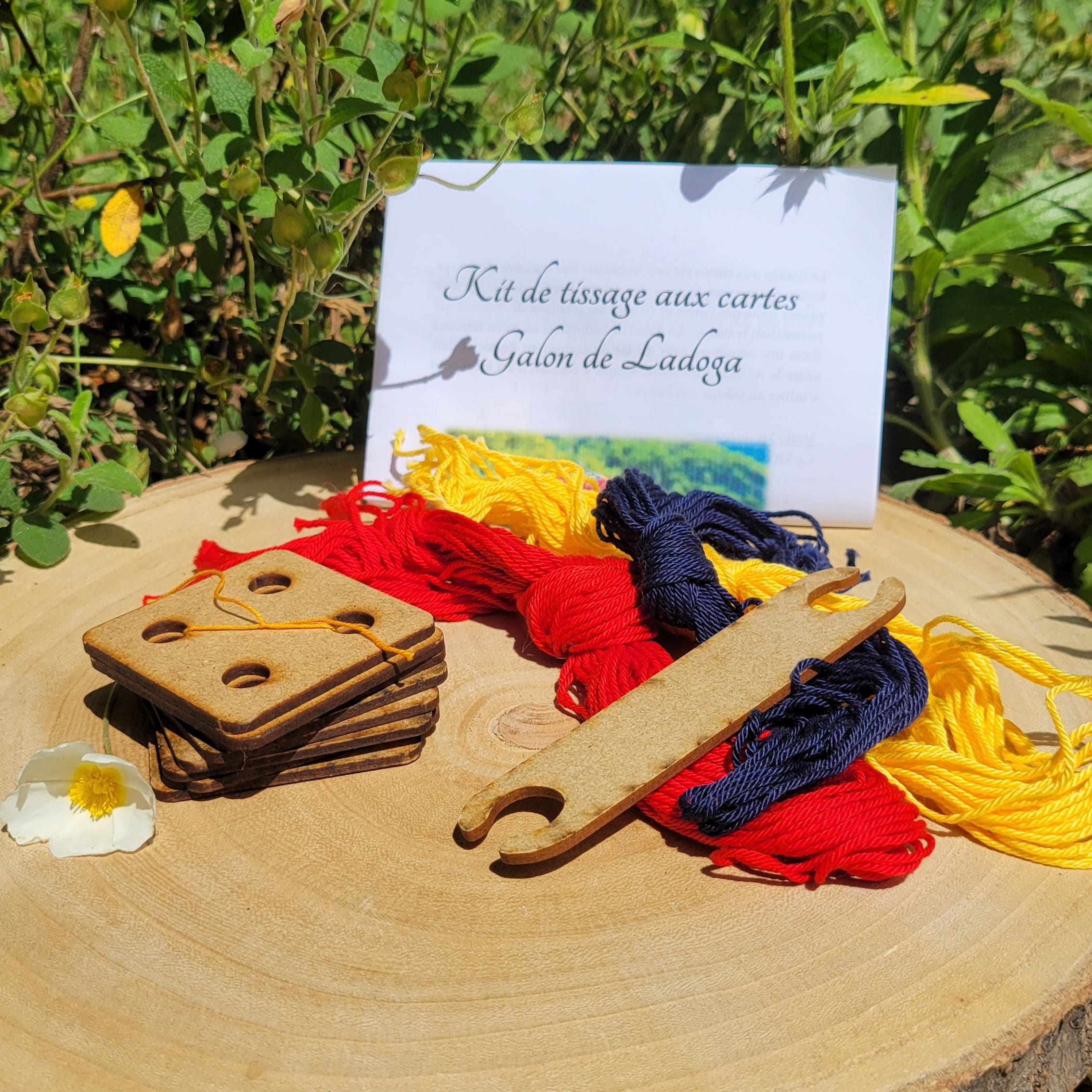 contenu du kit de tissage aux cartes du galon de Ladoga couleurs historiques